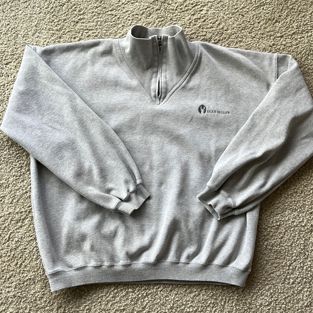 Deer Valley Women’s L 1/4 zip pullover gray
